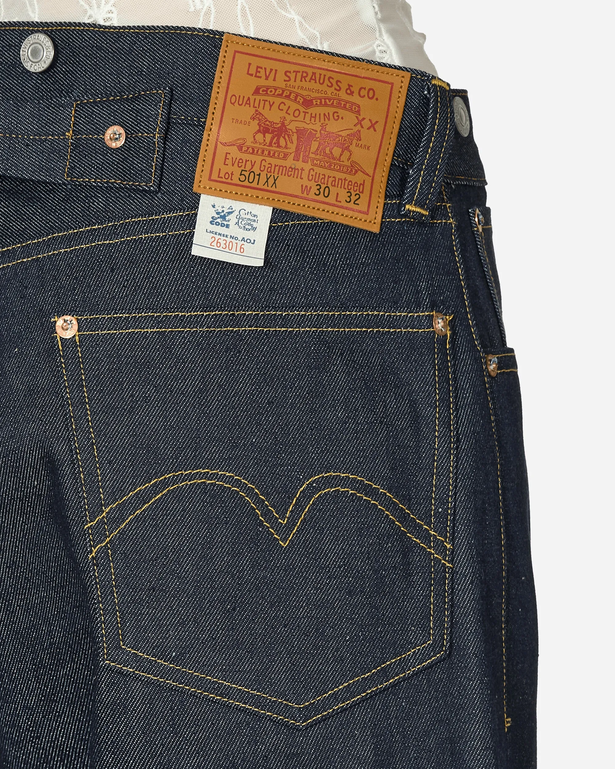 Levis 1933 501 Classic Straight Fit Jeans in Dark Indigo Color