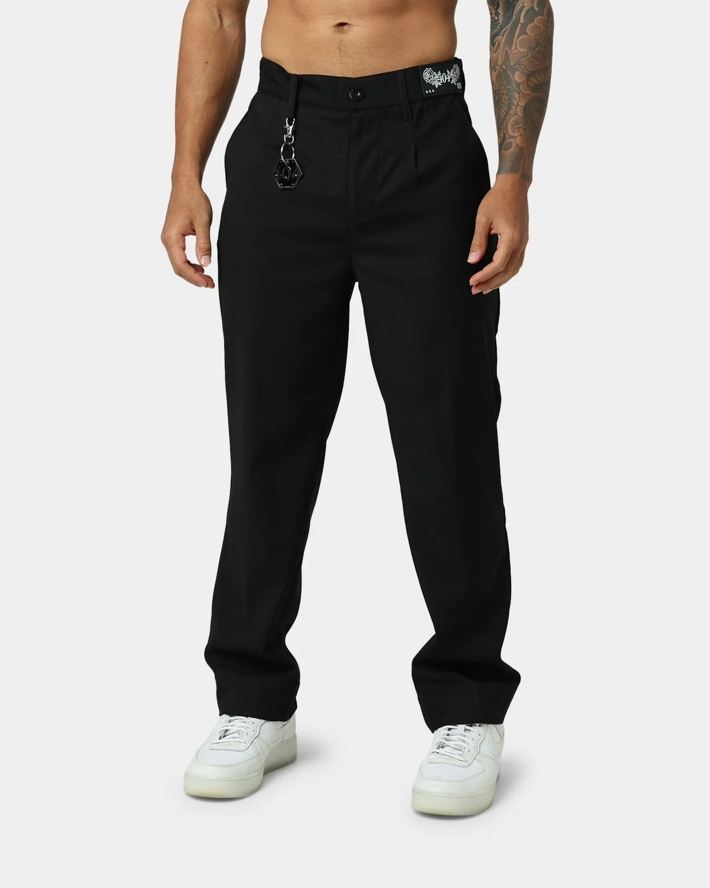 Slim-Fit Heritage Black Trousers - Premium Mens Fashion Pants