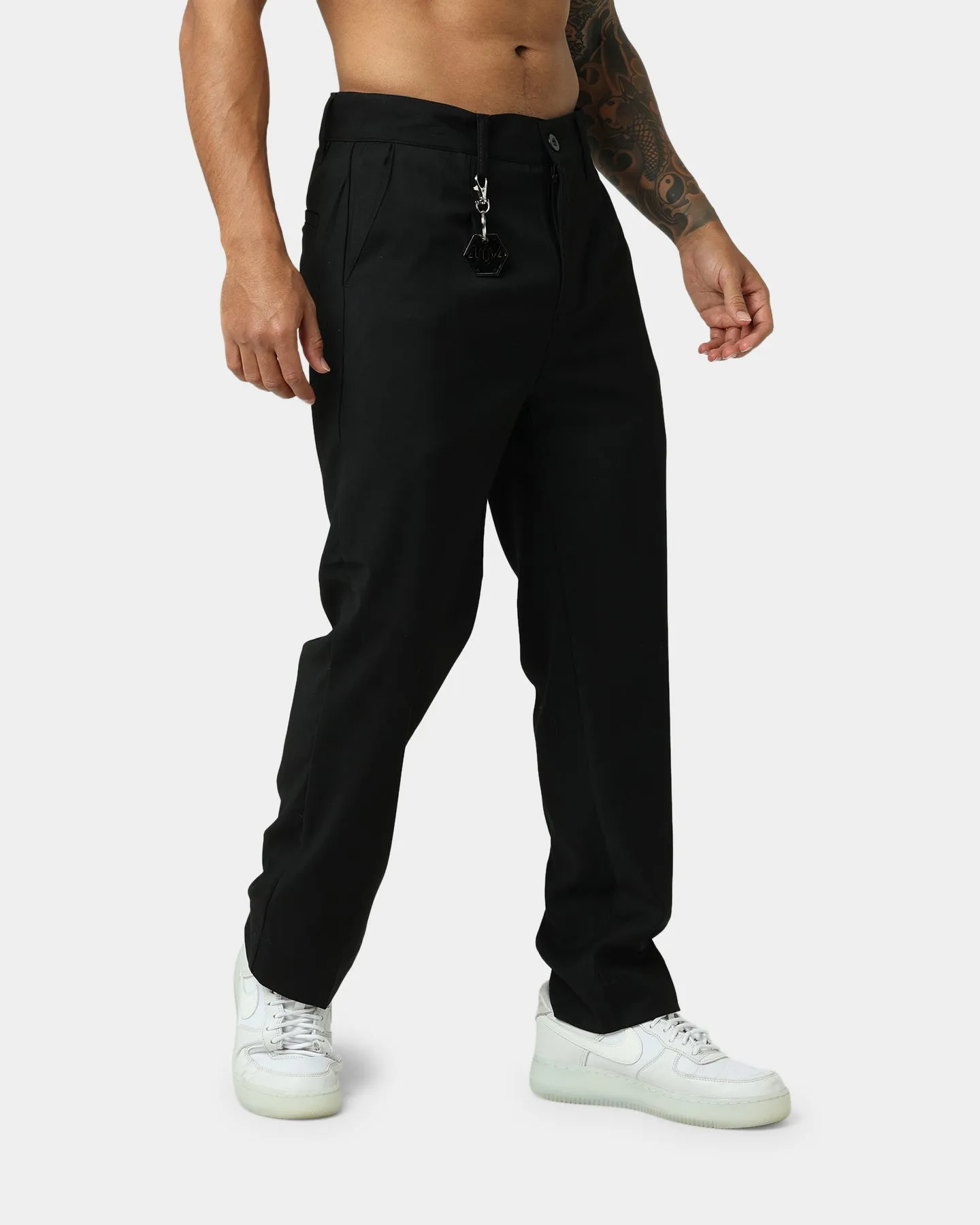 Slim-Fit Heritage Black Trousers - Premium Mens Fashion Pants