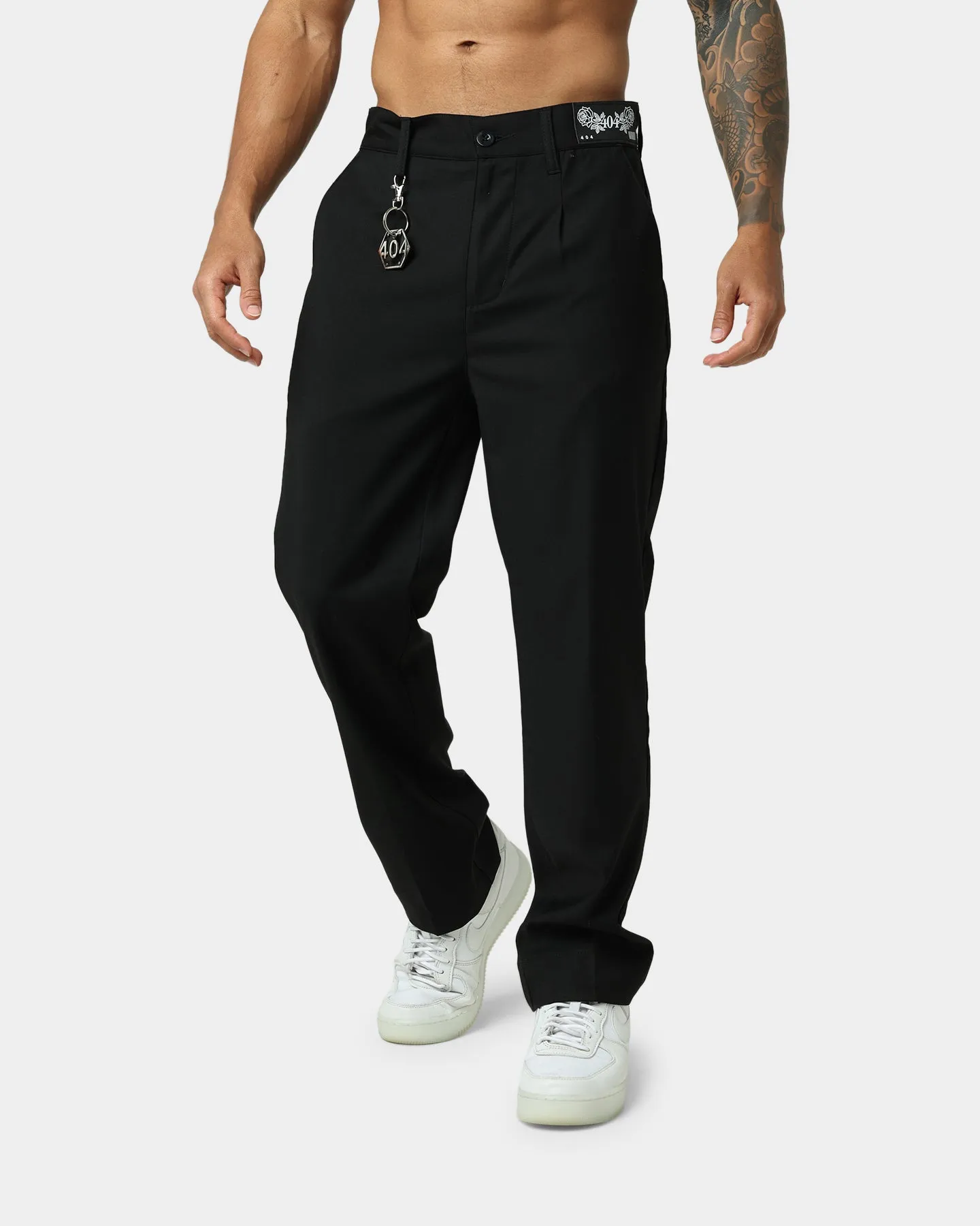 Slim-Fit Heritage Black Trousers - Premium Mens Fashion Pants