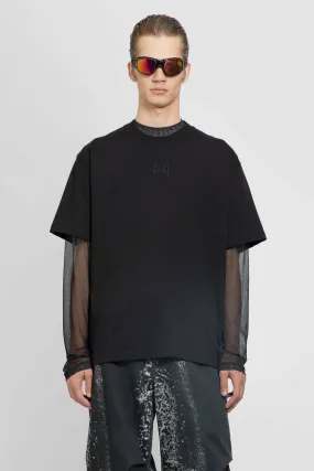 44 LABEL GROUP MAN BLACK T-SHIRTS & TANK TOPS