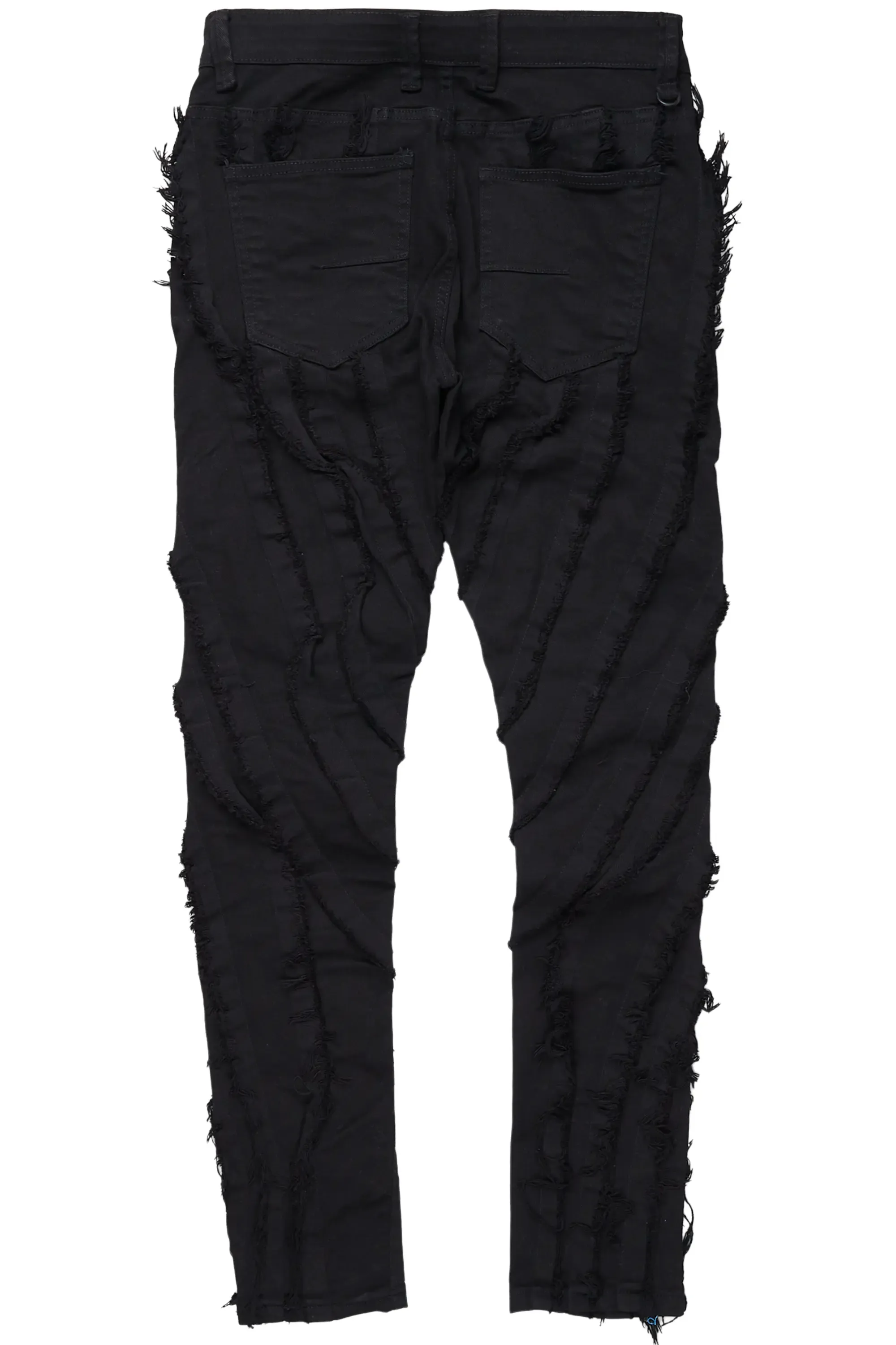 Achilles Black Raw Edge Skinny Fit Jean