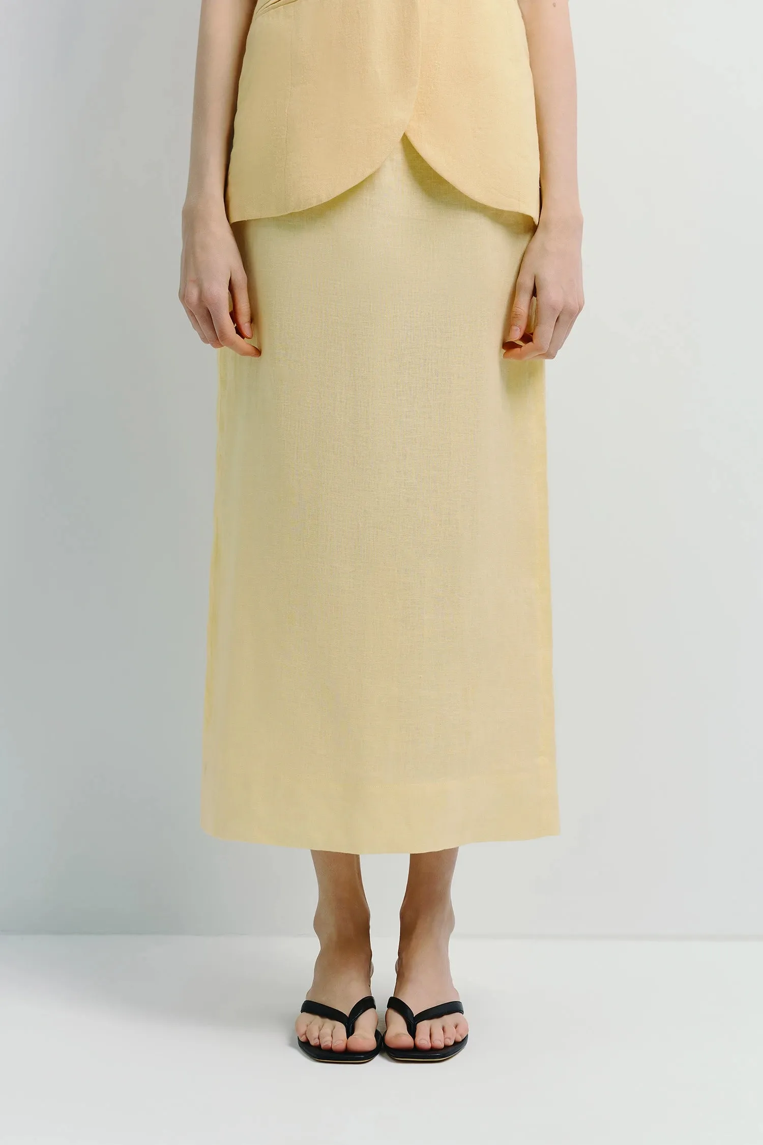 Adan Linen Midi Skirt