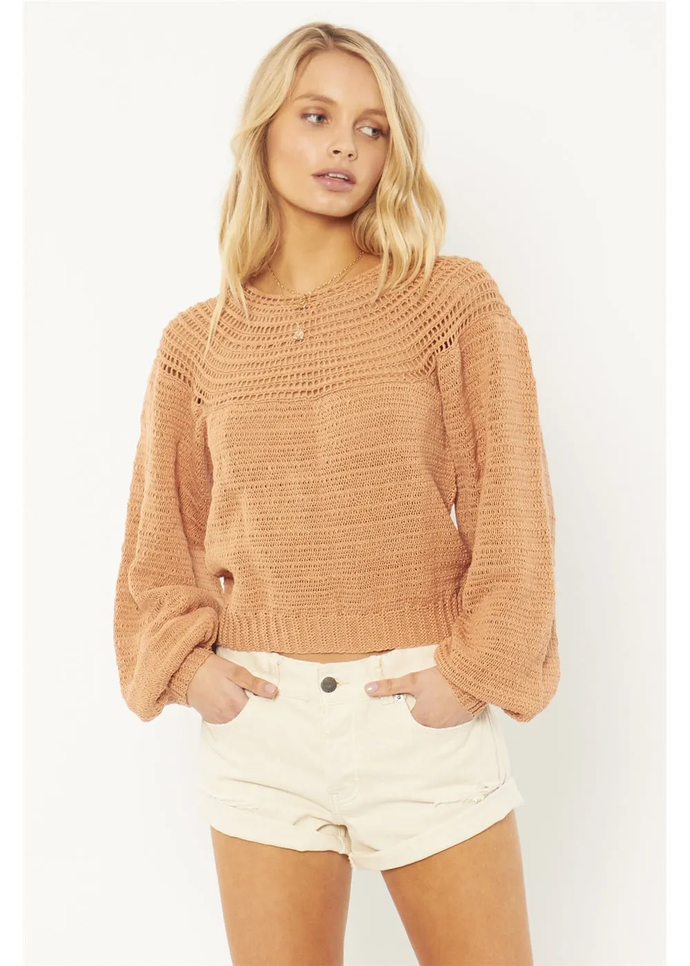 Amuse Stevie Long Sleeve Sweater