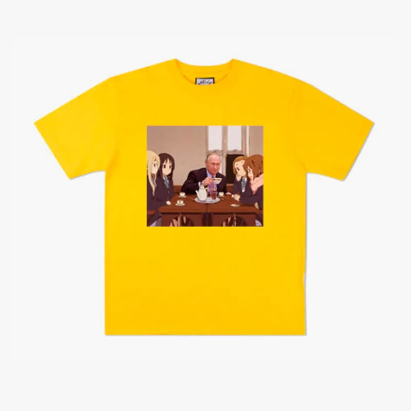 Animecore Aesthetic Putin Tea Party with K-On Girls T-Shirt