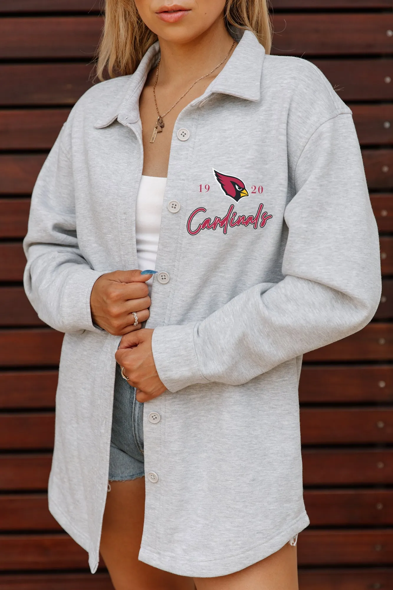 ARIZONA CARDINALS FOUNDATION FLEECE BUTTON DOWN OVERSHIRT