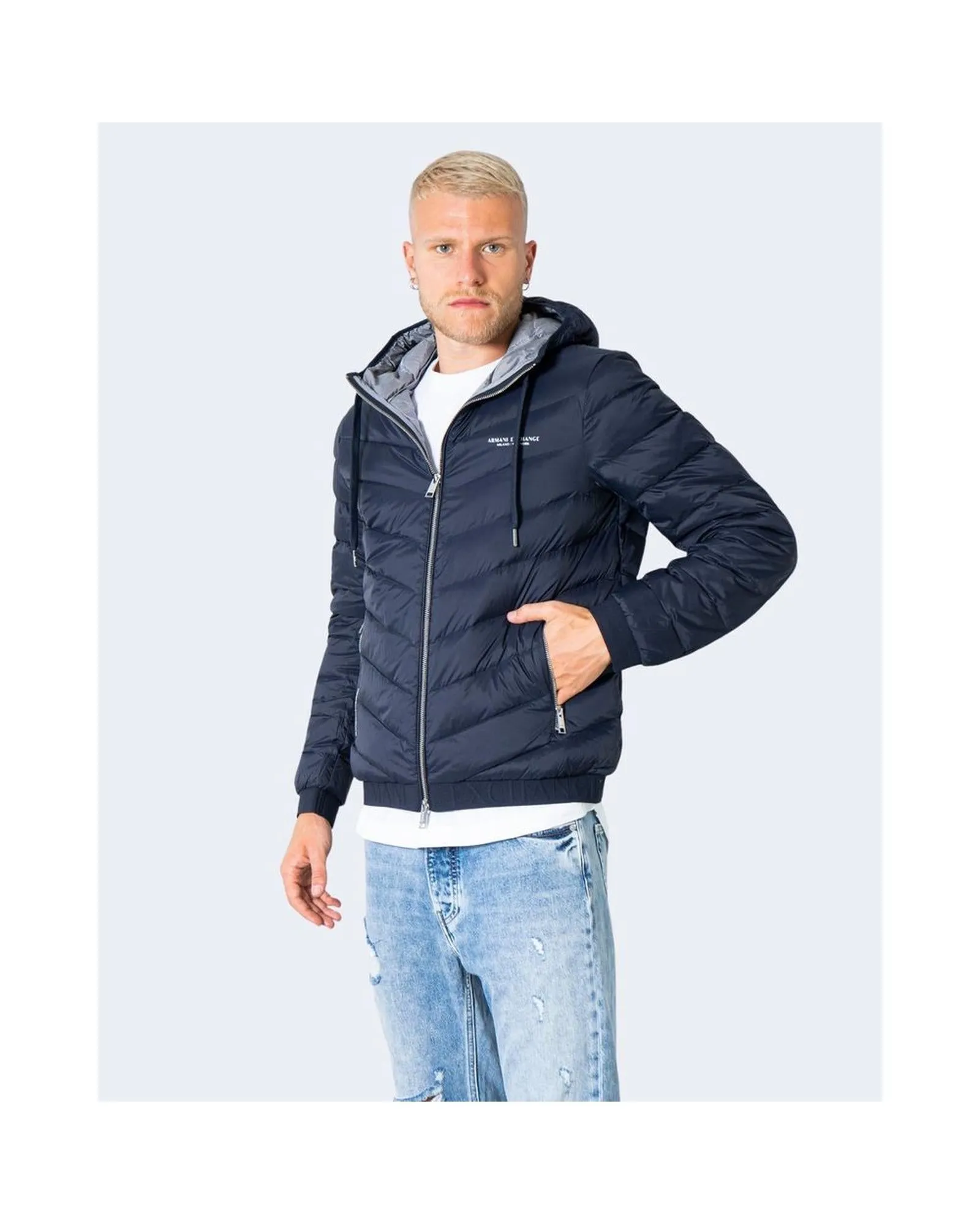 Armani Exchange Polyester Jacket with Classic Design