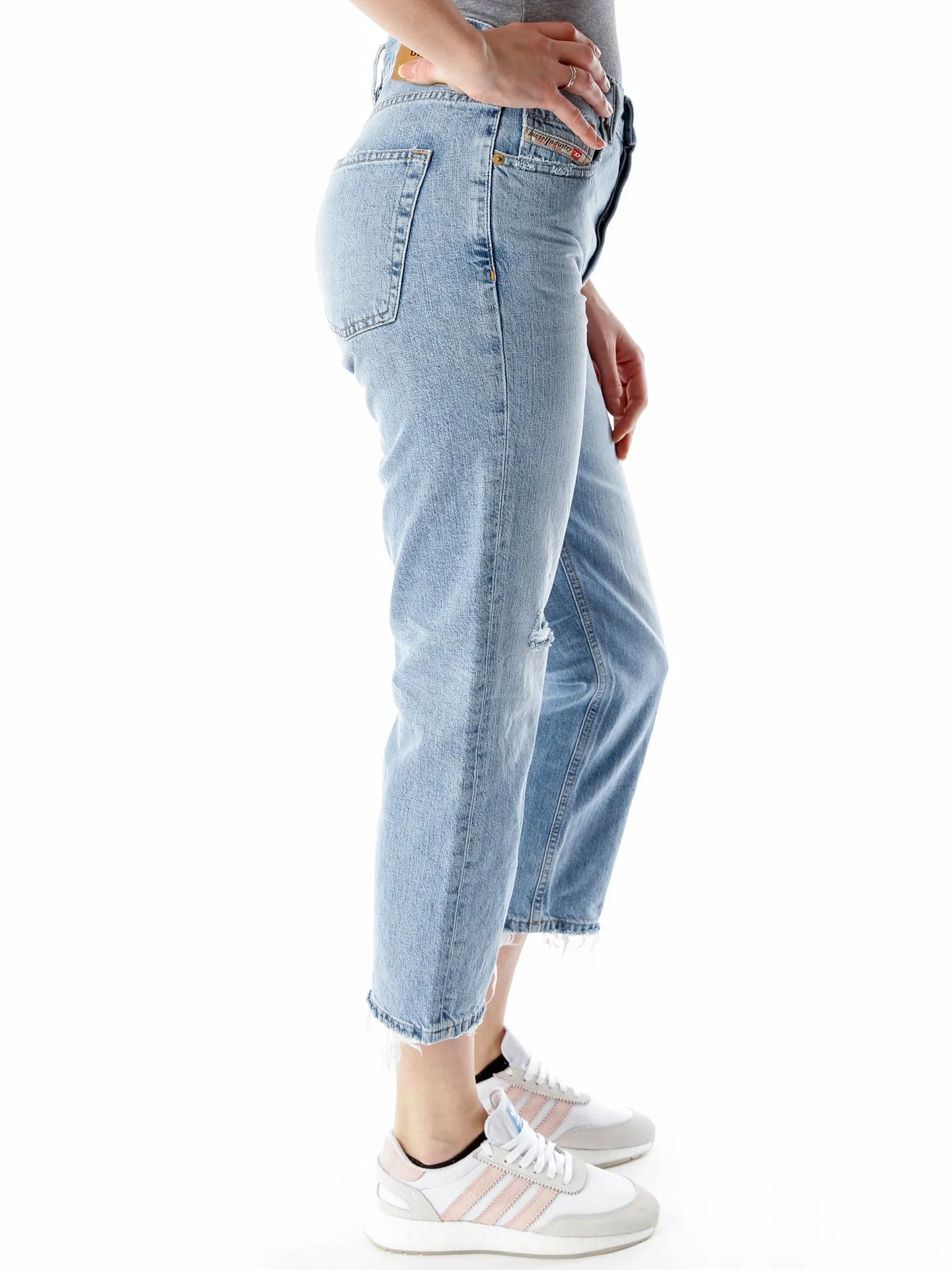 Aryel Loose Cropped Jeans Destroyed