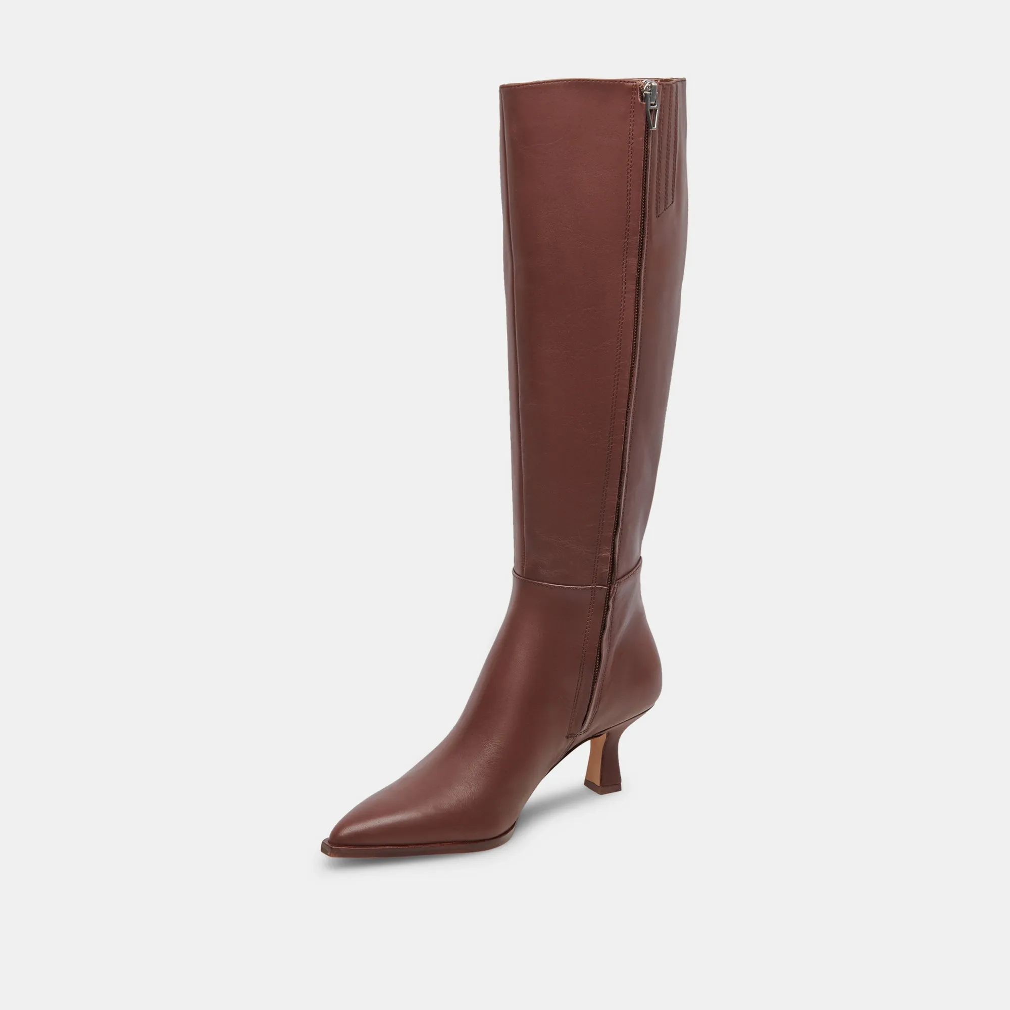 Stylish Chocolate Leather Augie Boots - Re:vita Enhanced