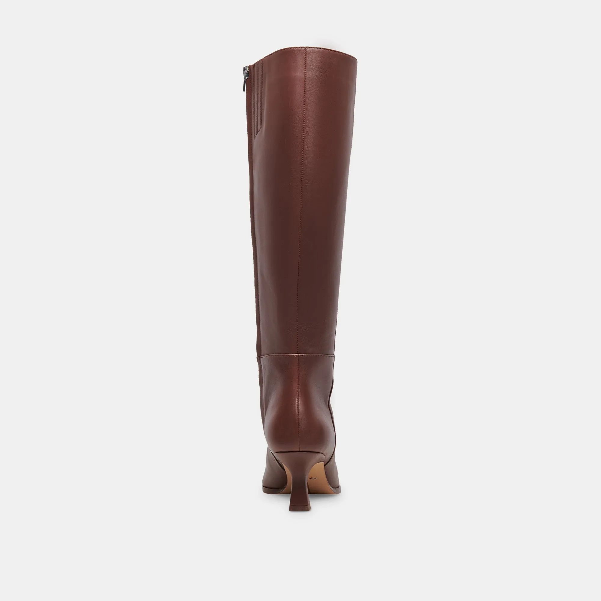 Stylish Chocolate Leather Augie Boots - Re:vita Enhanced