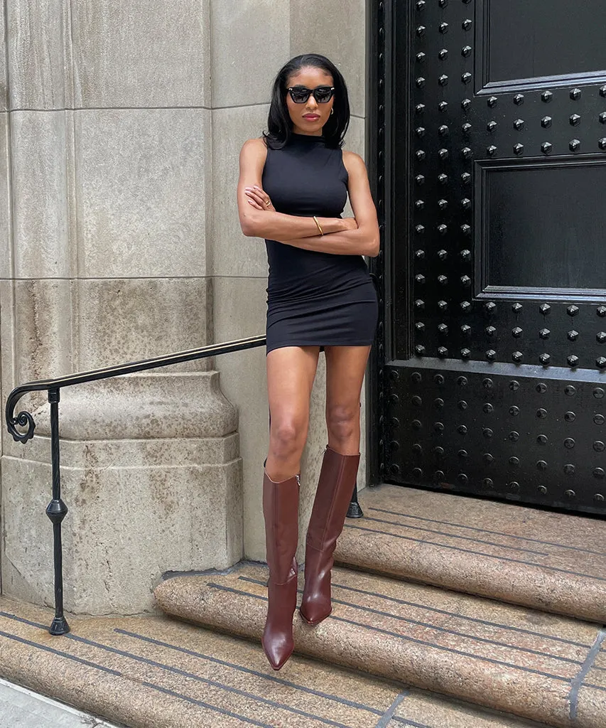 Stylish Chocolate Leather Augie Boots - Re:vita Enhanced