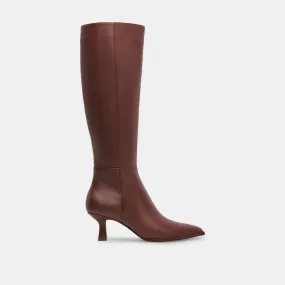 Stylish Chocolate Leather Augie Boots - Re:vita Enhanced