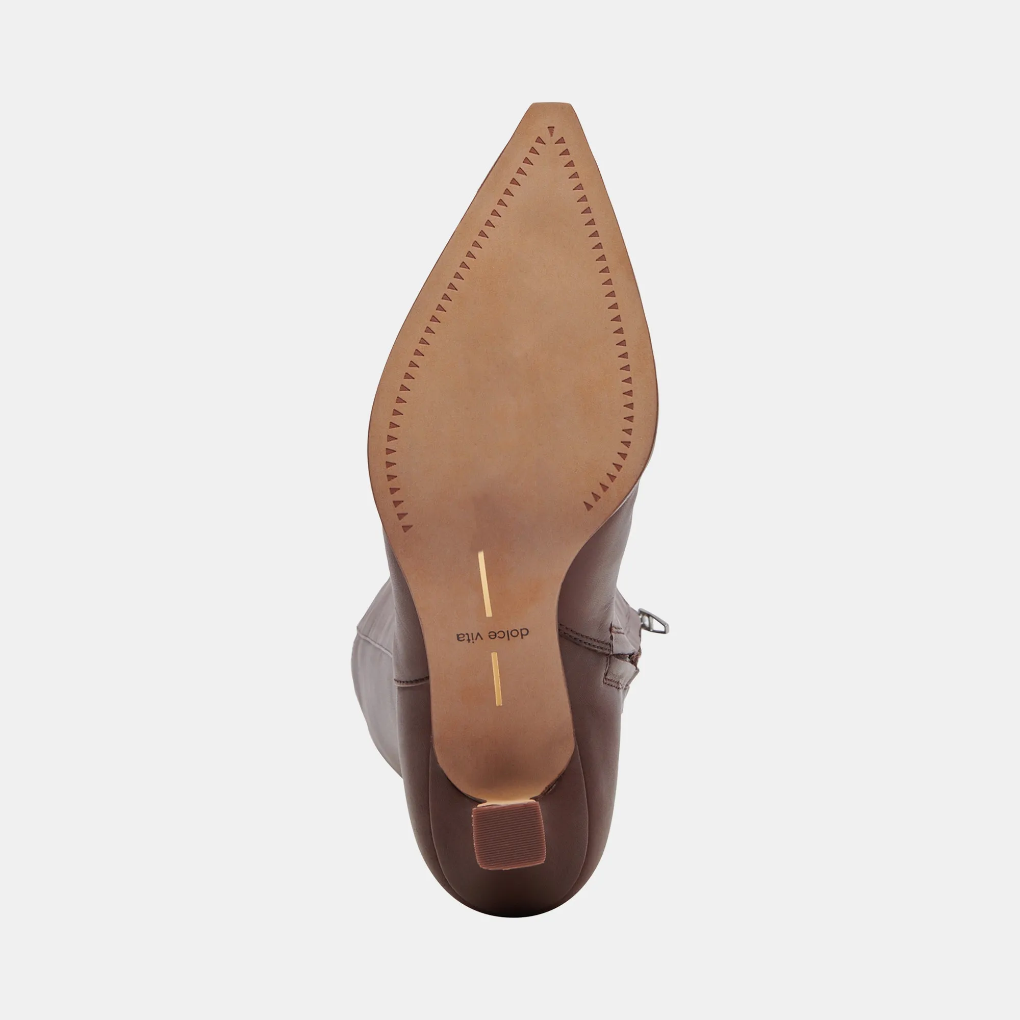Stylish Chocolate Leather Augie Boots - Re:vita Enhanced