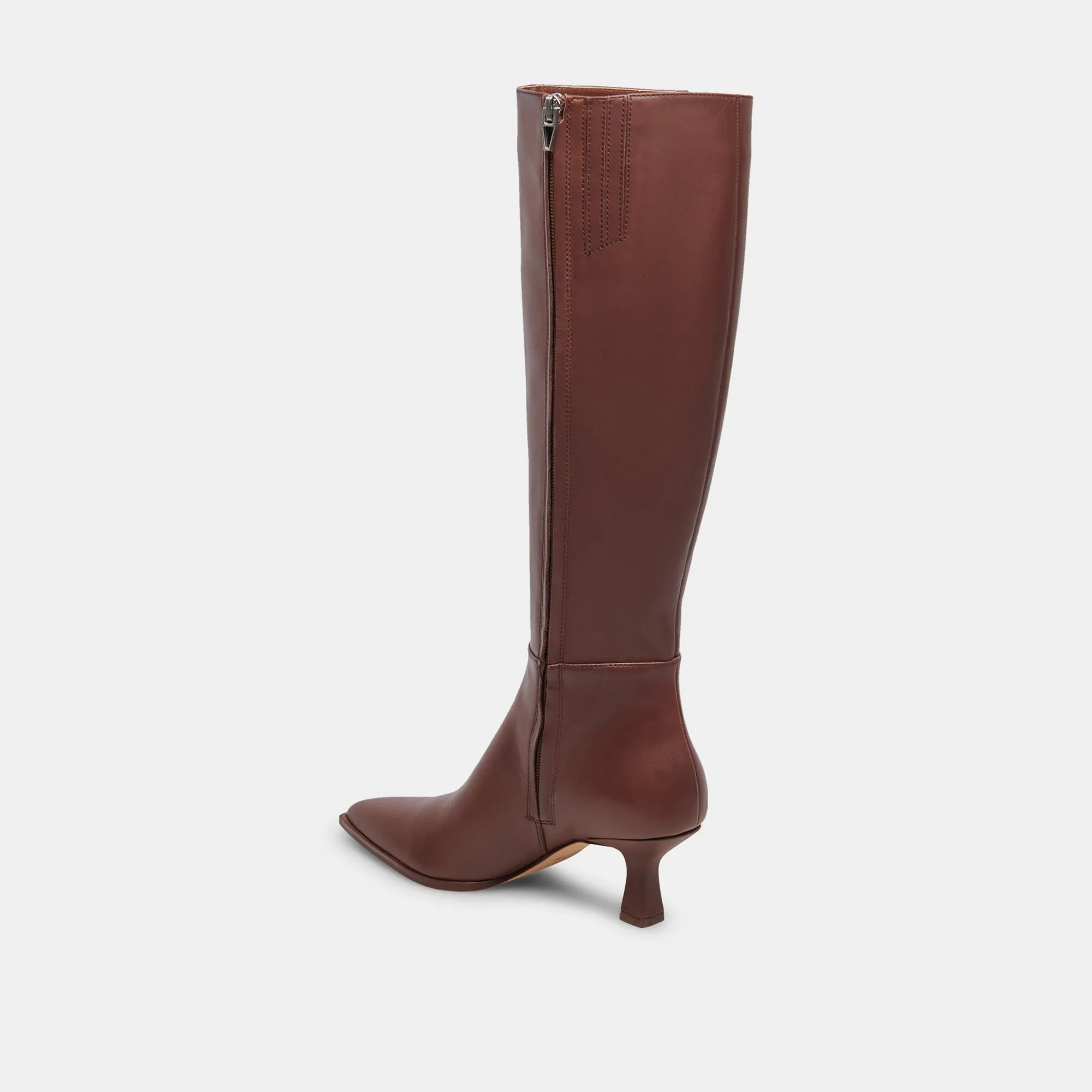 Stylish Chocolate Leather Augie Boots - Re:vita Enhanced