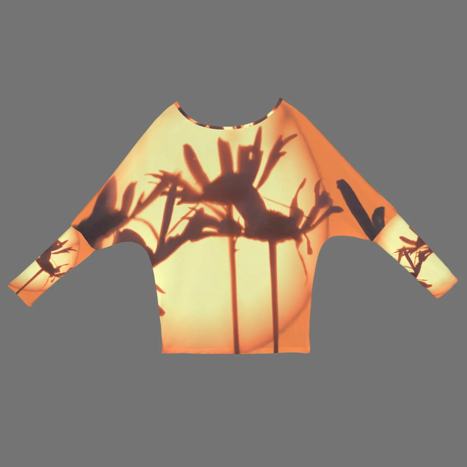 Batwing Long Sleeve Sweater Asters at Sunset