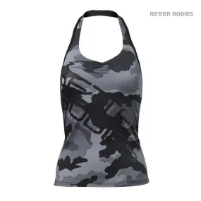 Better Bodies Halterneck Tank - Grey Camoprint