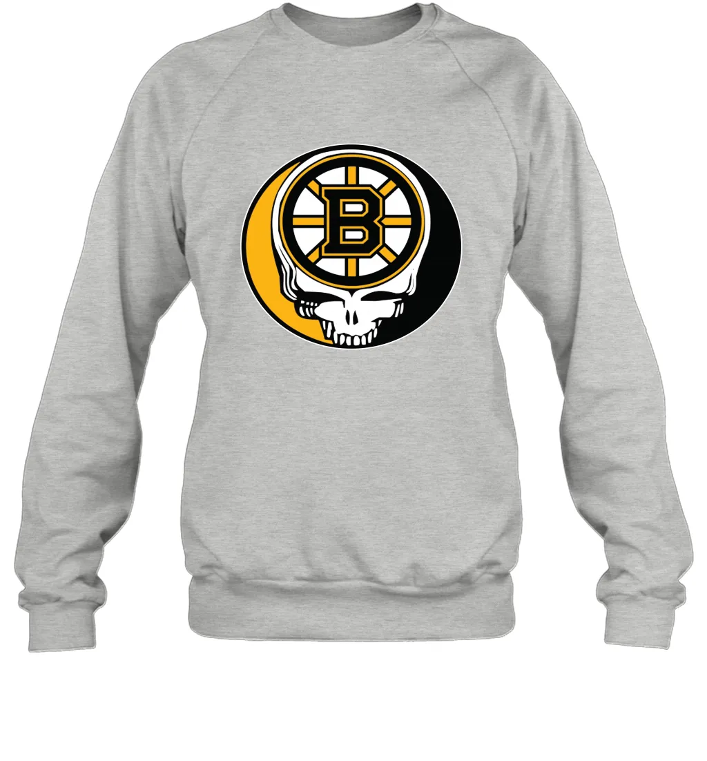 Boston Bruins Grateful Dead Steal Your Face Hockey NHL Adult Sweatshirt