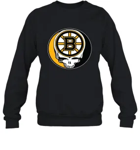 Boston Bruins Grateful Dead Steal Your Face Hockey NHL Adult Sweatshirt