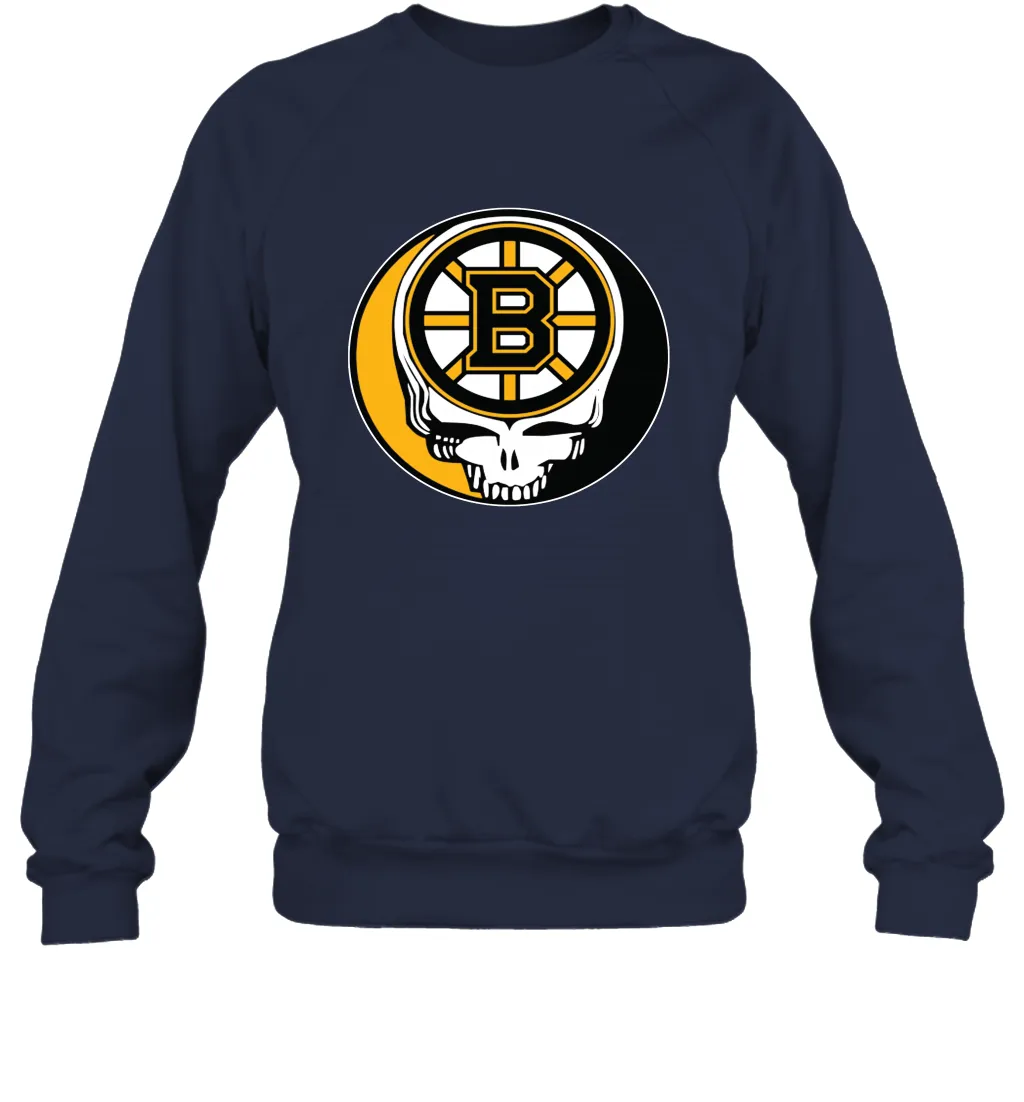 Boston Bruins Grateful Dead Steal Your Face Hockey NHL Adult Sweatshirt