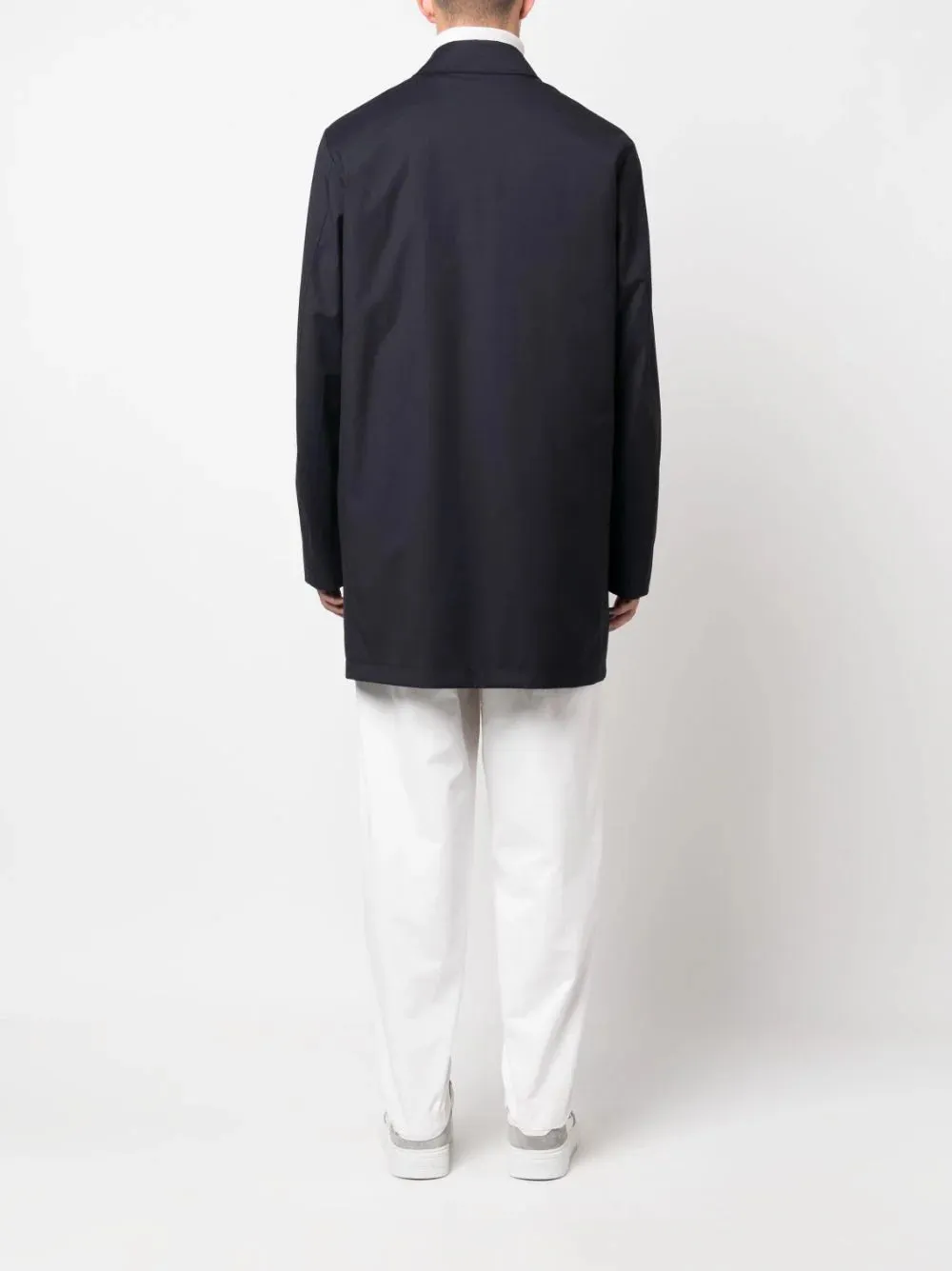 Classic Cotton Trench Coat with Collar