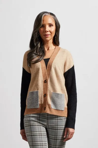 Color Block Sweater Cardigan