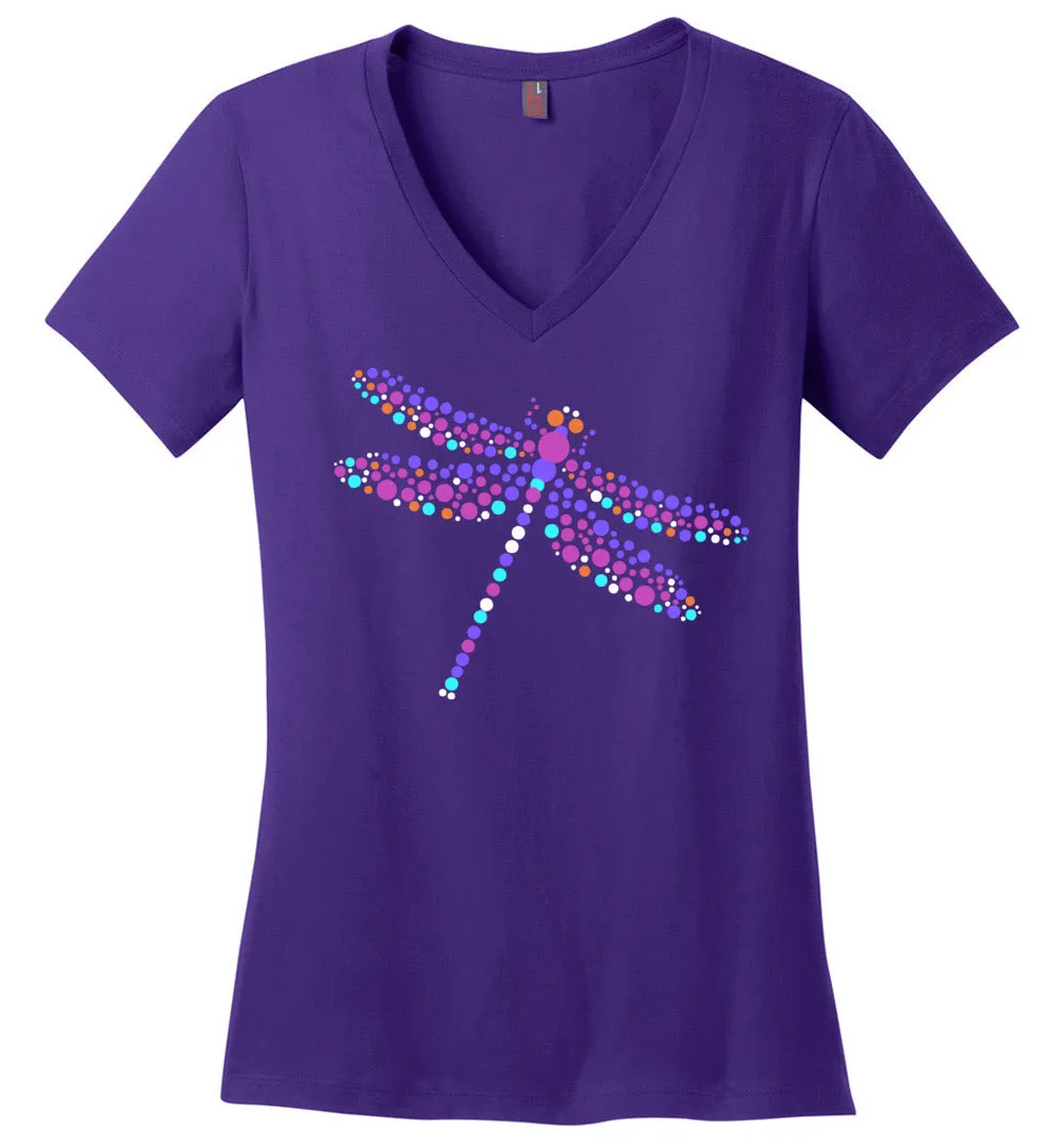 Colorful Dragonfly V-necks