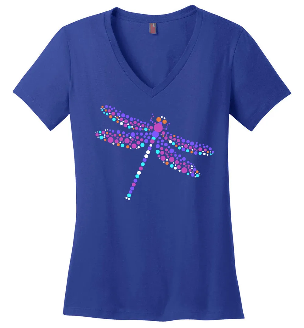 Colorful Dragonfly V-necks
