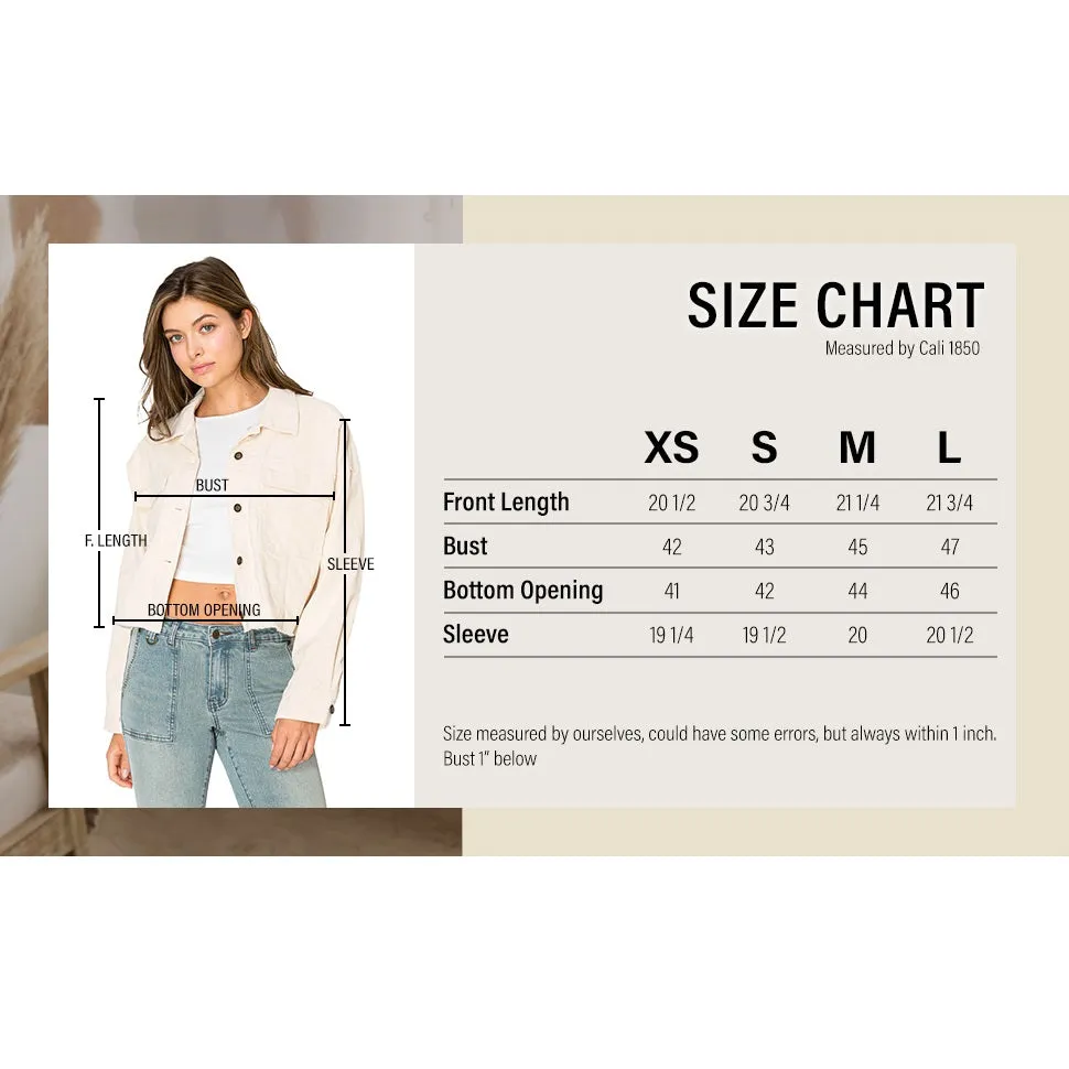 Corduroy Crop Sharket - Toffee