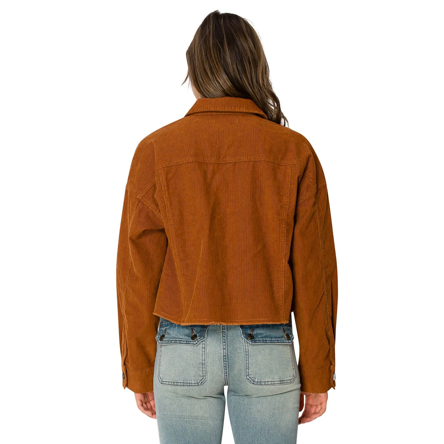 Corduroy Crop Sharket - Toffee