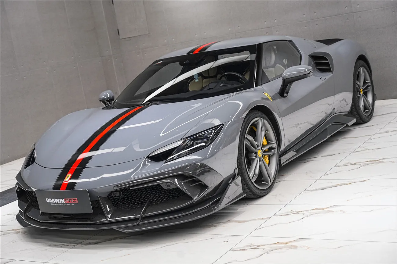 DarwinPRO 2022-2025 Ferrari 296 GTB & GTS Type F171 iMP Style Carbon Fiber Side Skirts