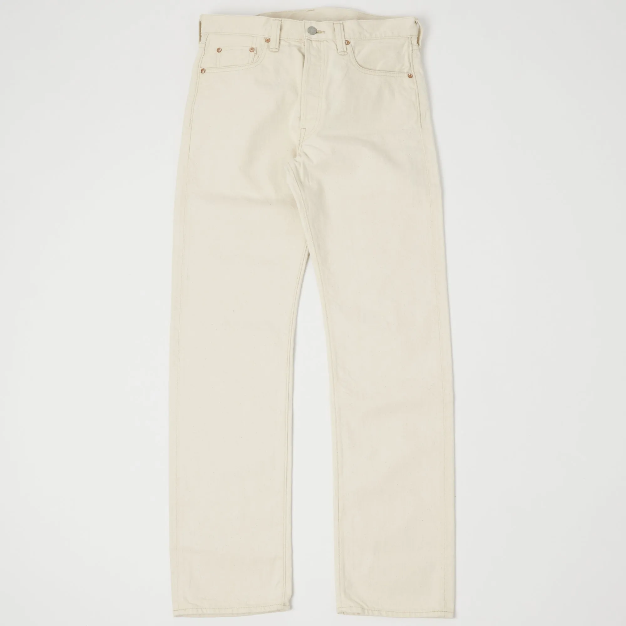Full Count 1108EC Regular Straight Jeans - 13oz Ecru Denim, One Wash