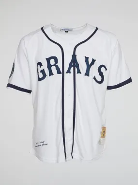 Headgear - Grays White NL Baseball Jersey