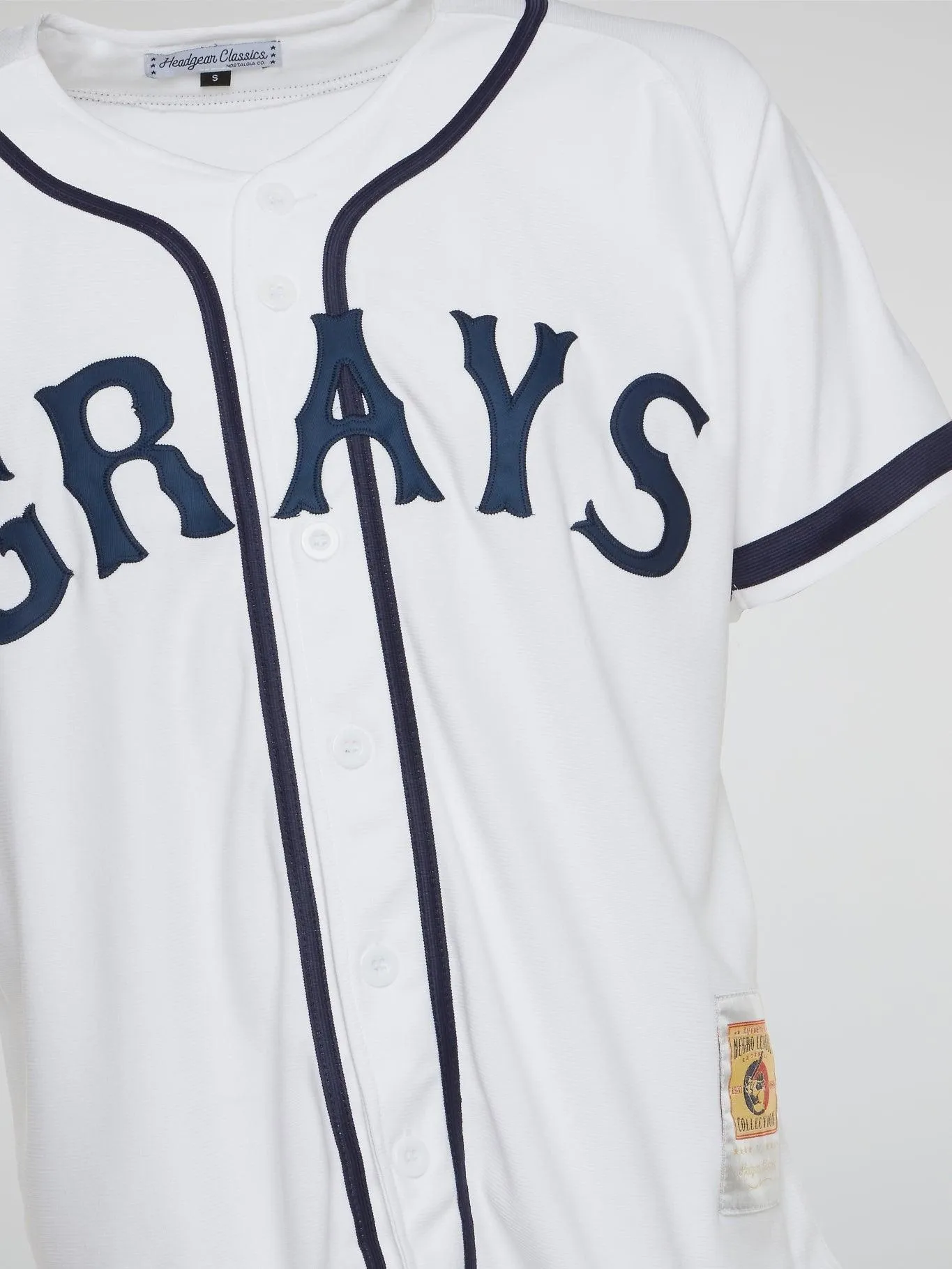 Headgear - Grays White NL Baseball Jersey