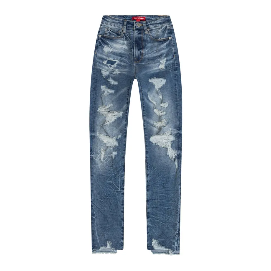 Heavy Ripoff Semi Basic Denim Pants - Lyons Blue