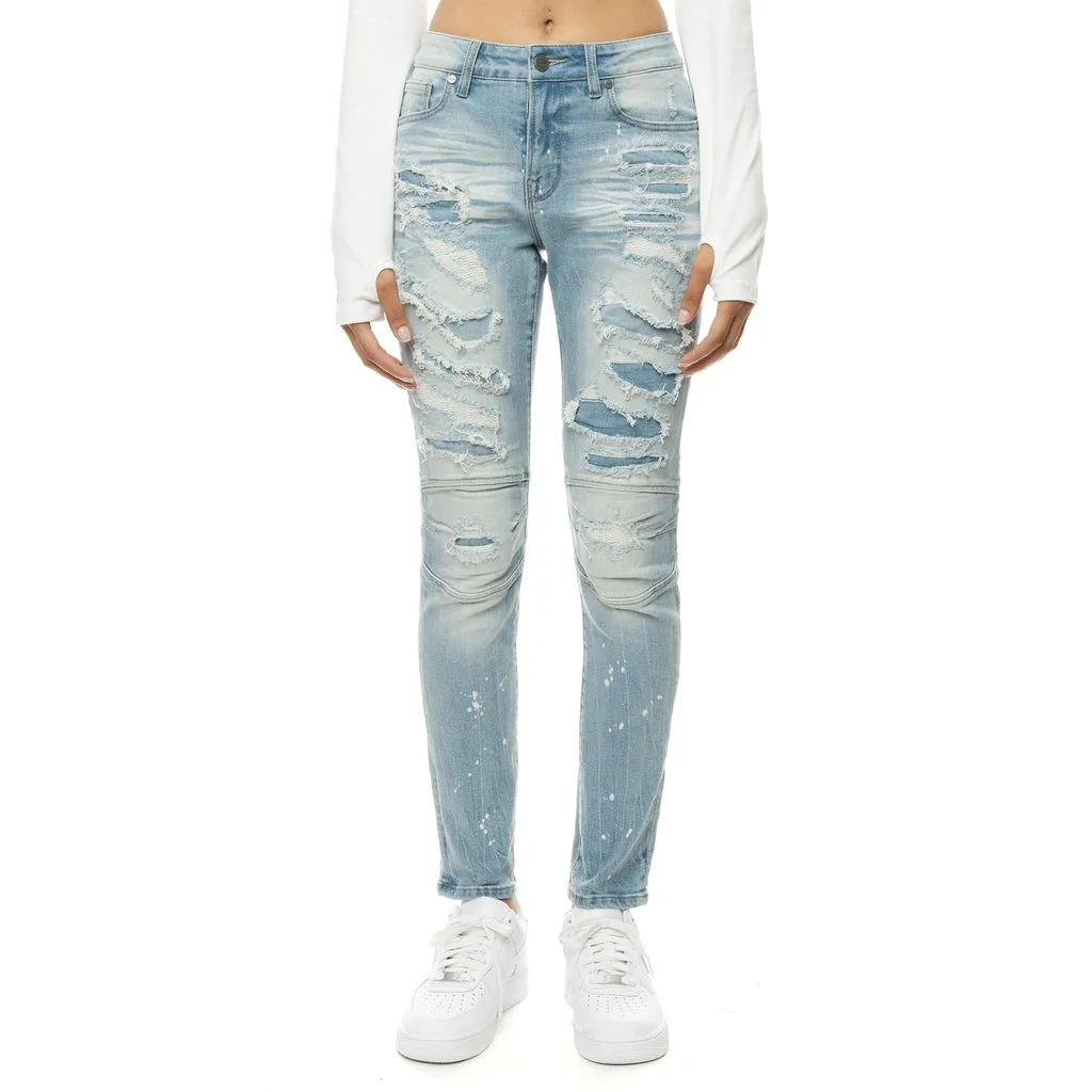 Heavy Ripoff Semi Basic Denim Pants - Speckle Blue