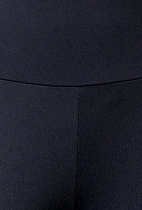 High Waist Soft Brushed Stretch Knit Flare Pants - Graphite