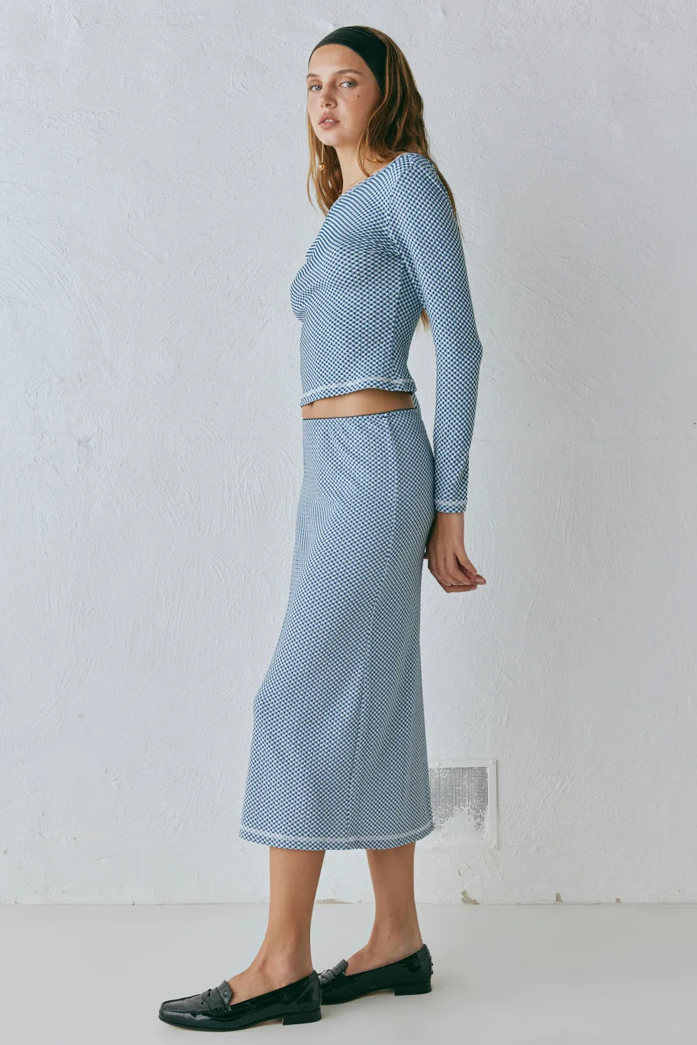 Holland Midi Skirt Blue