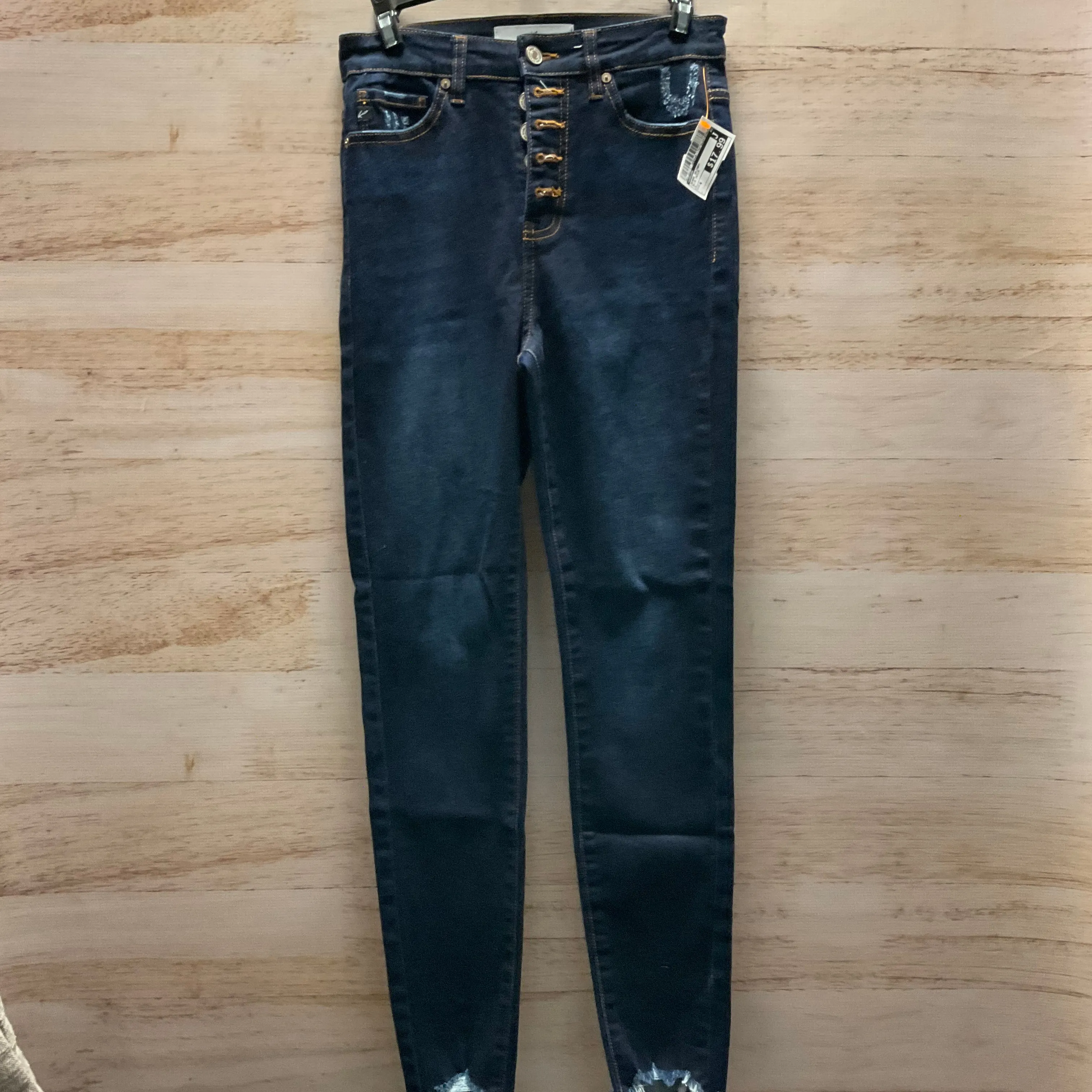 Jeans Skinny By Kancan In Blue Denim, Size: 4