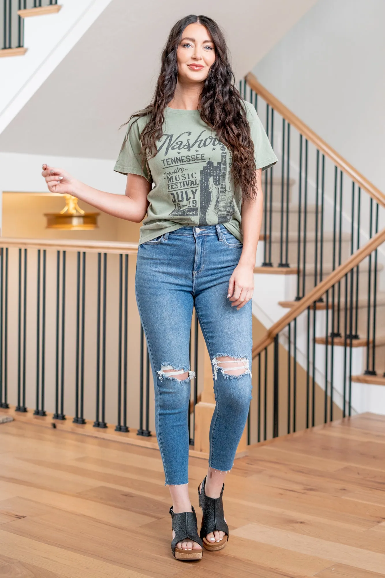 Juliette High Rise Mom Fit Skinny