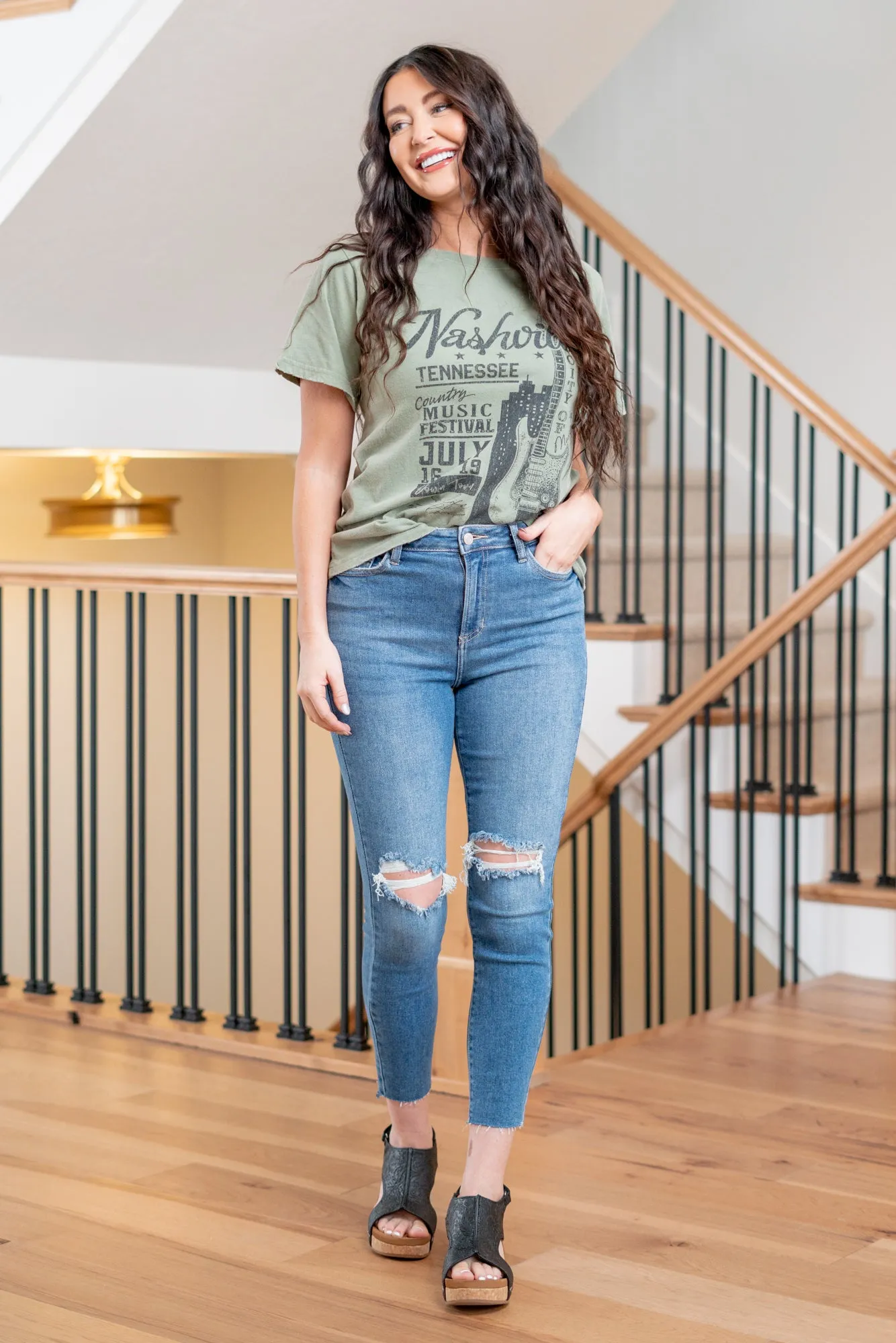 Juliette High Rise Mom Fit Skinny