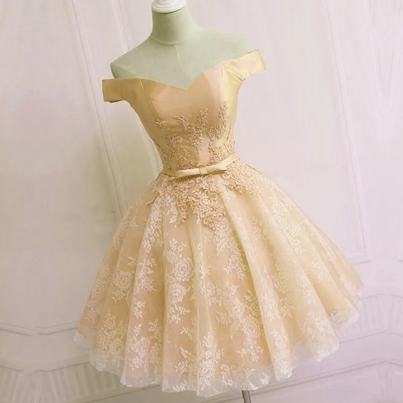 Lace Off The Shoulder Homecoming Dress Cheap Party Homecoming Dress ER114