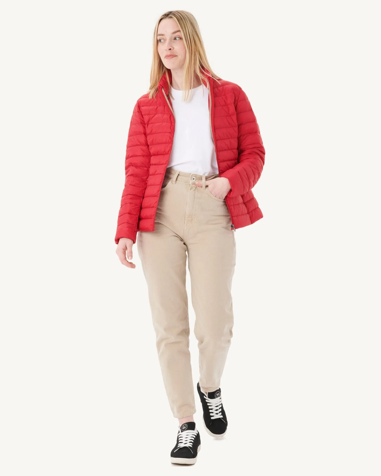 Premium Lightweight Red Down Jacket by Cha