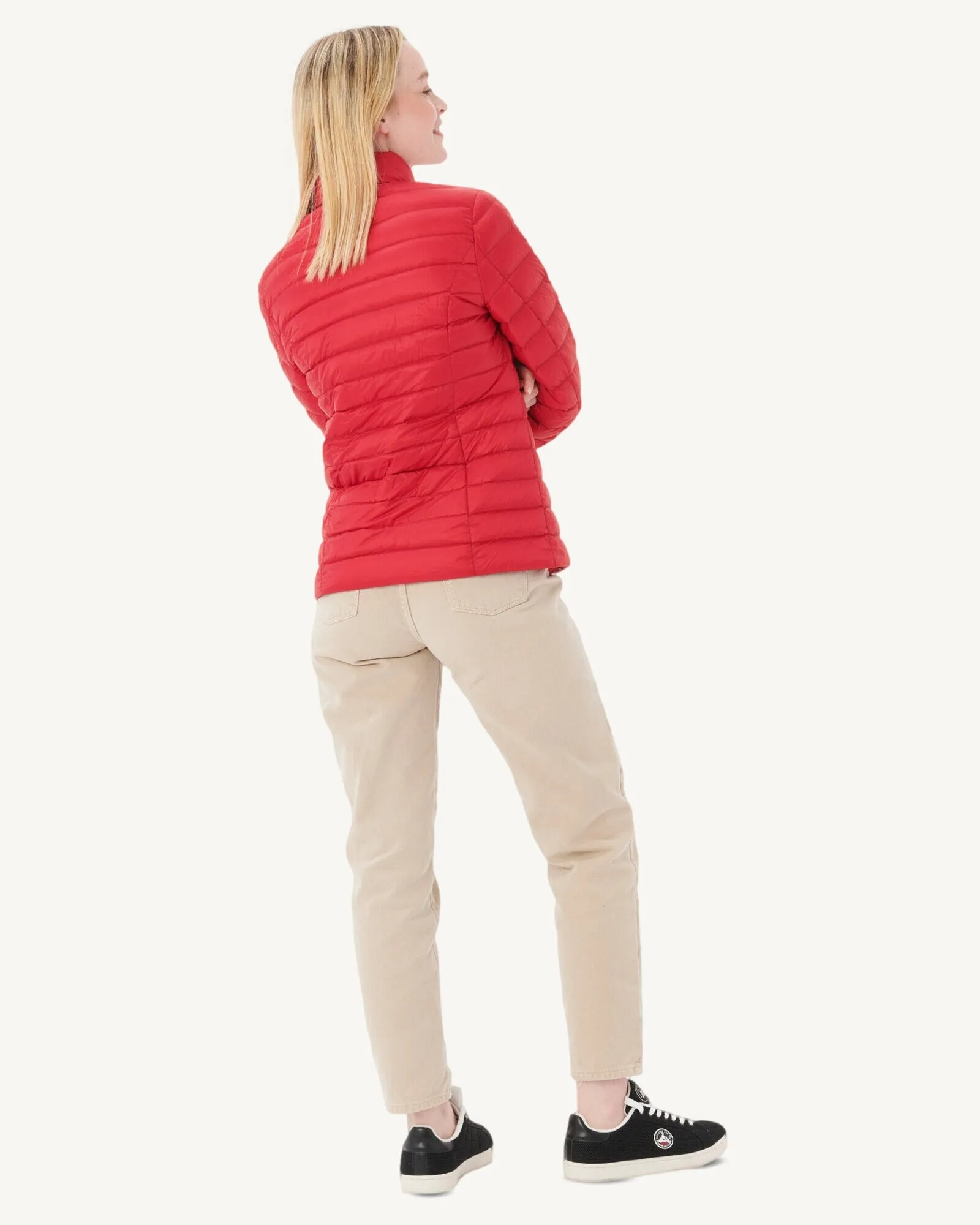 Premium Lightweight Red Down Jacket by Cha