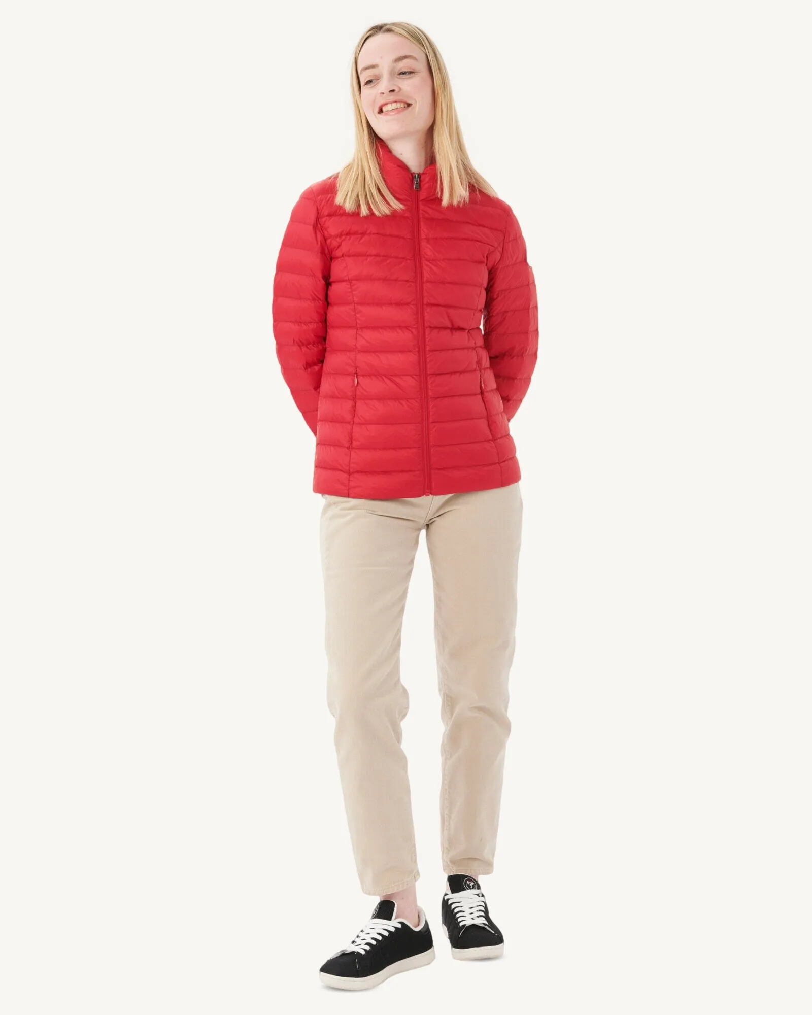 Premium Lightweight Red Down Jacket by Cha