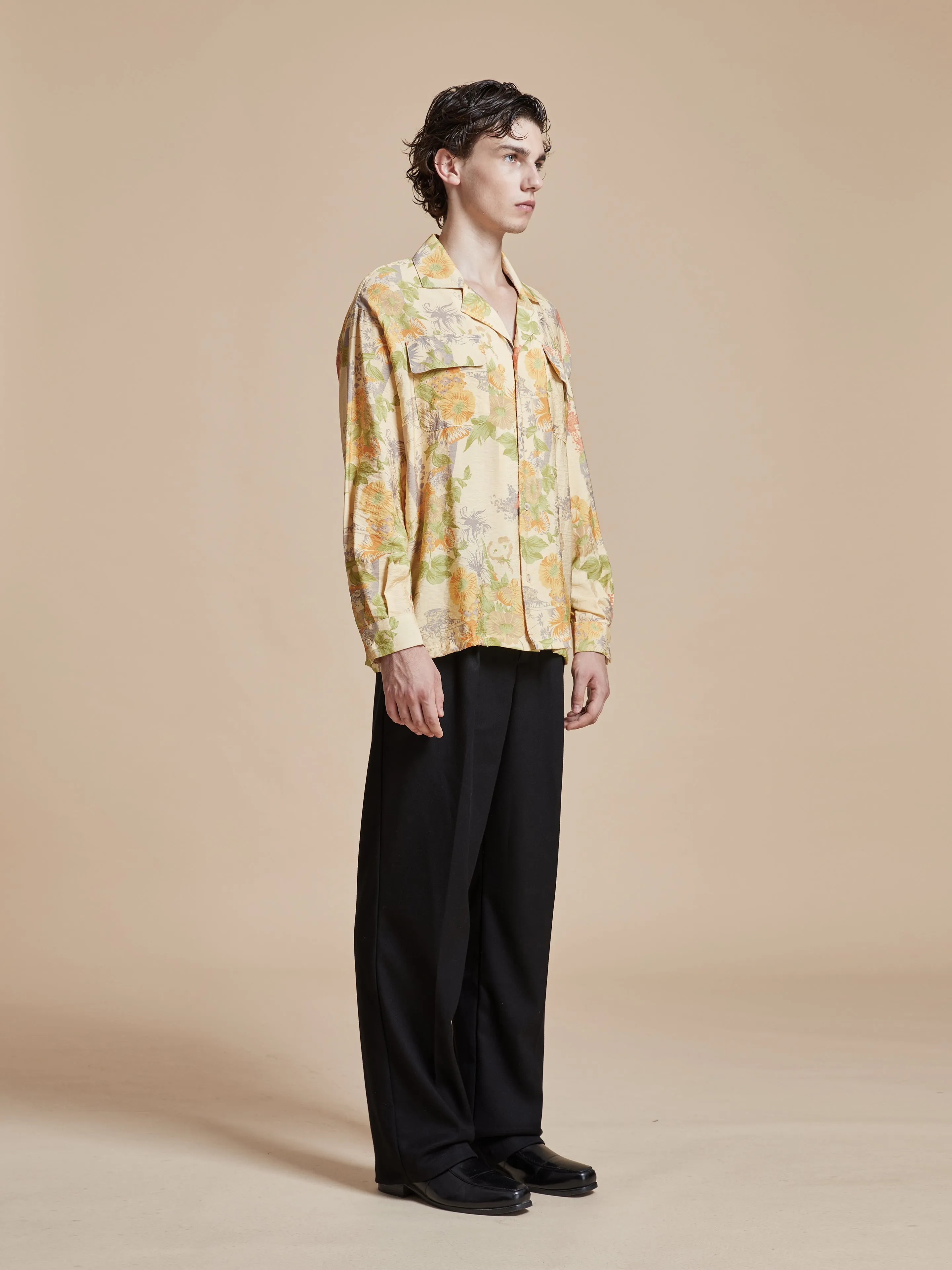 Meraj Vase Pot Long Sleeve Camp Shirt