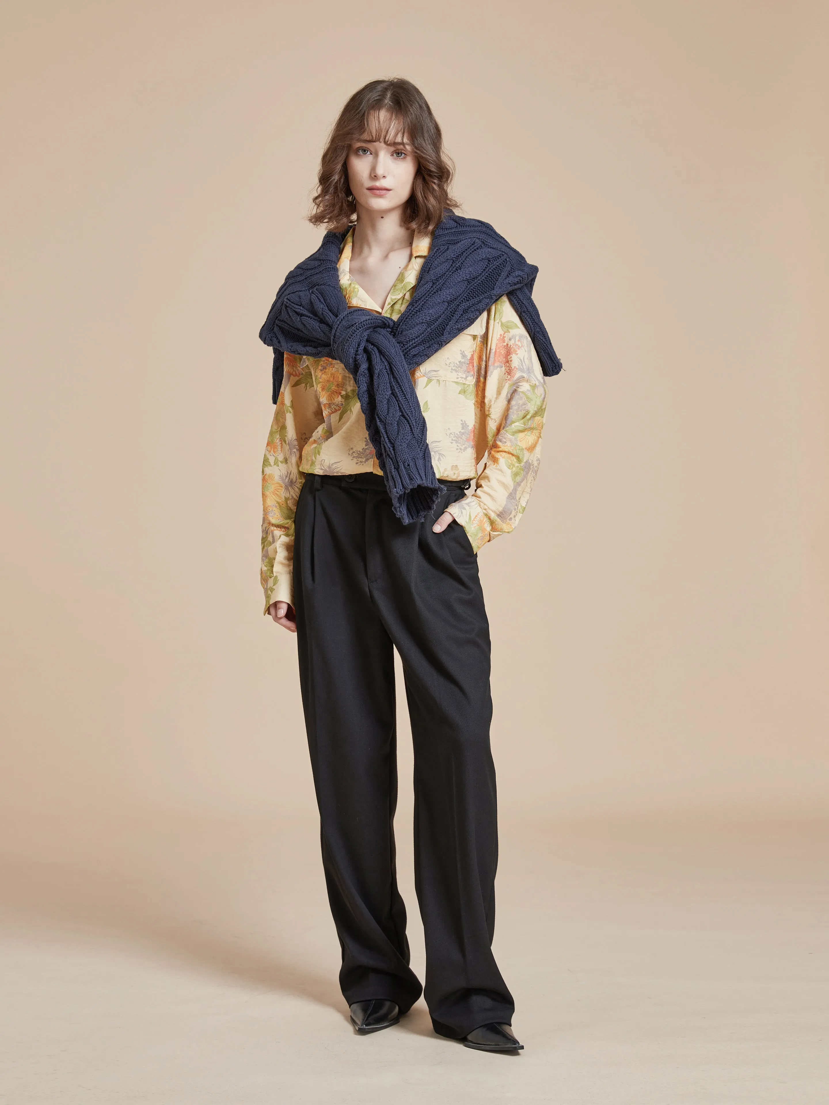 Meraj Vase Pot Long Sleeve Camp Shirt
