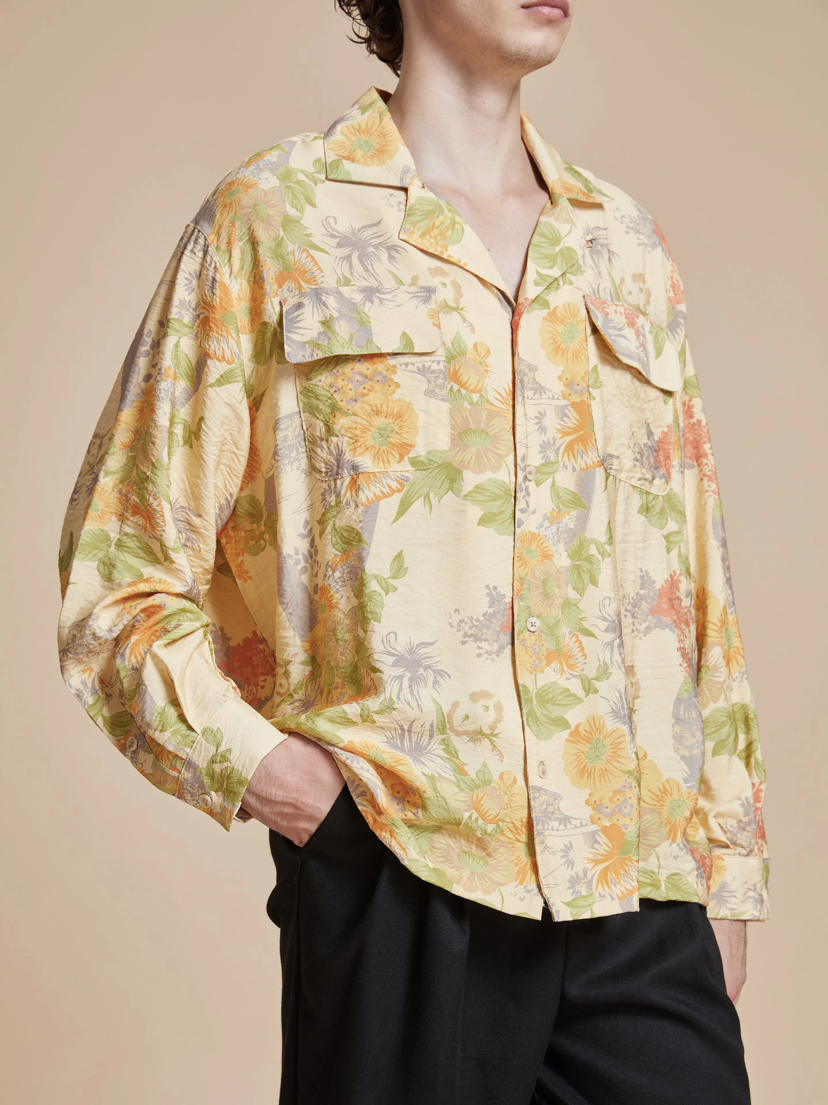 Meraj Vase Pot Long Sleeve Camp Shirt