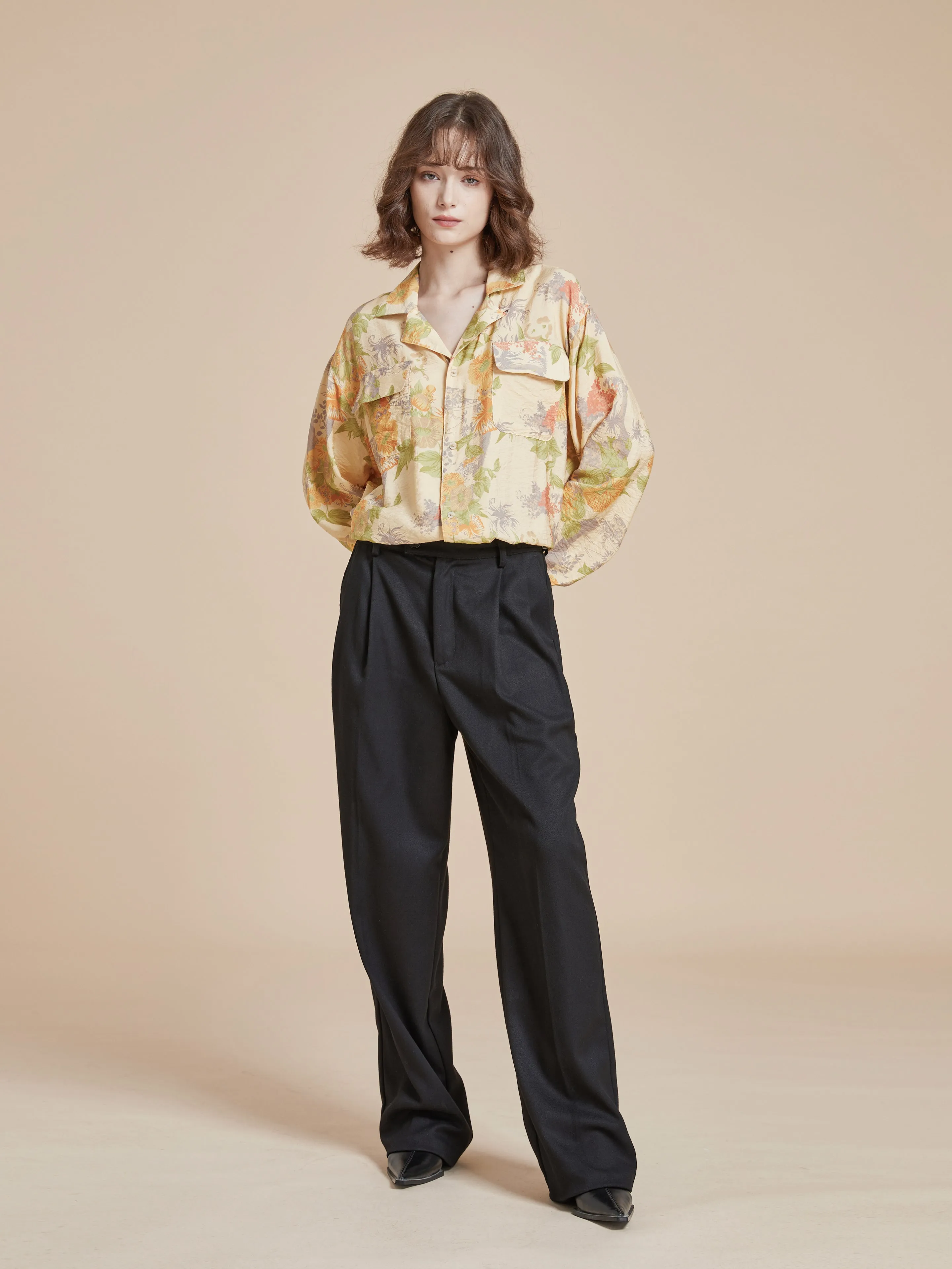 Meraj Vase Pot Long Sleeve Camp Shirt