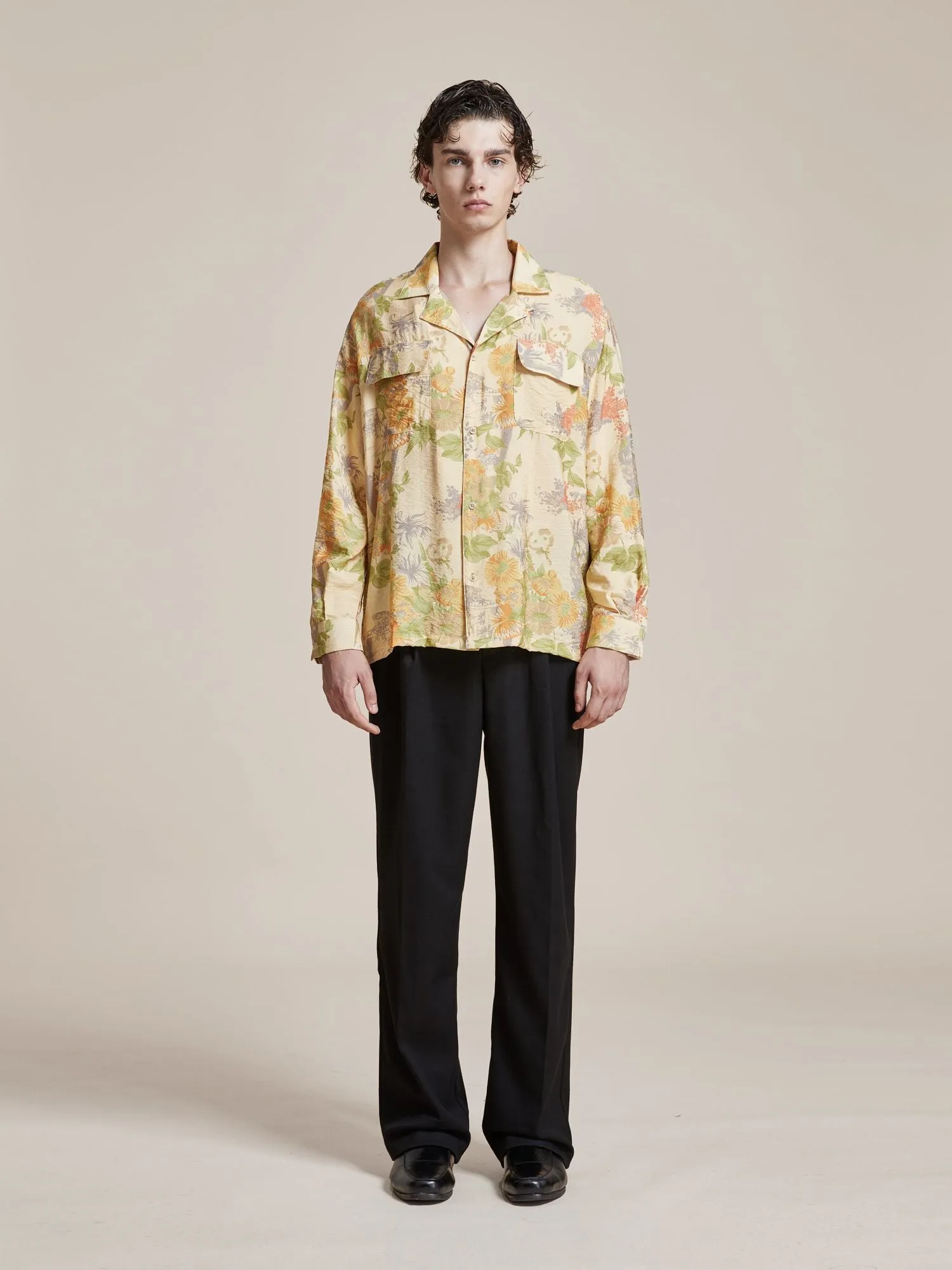 Meraj Vase Pot Long Sleeve Camp Shirt