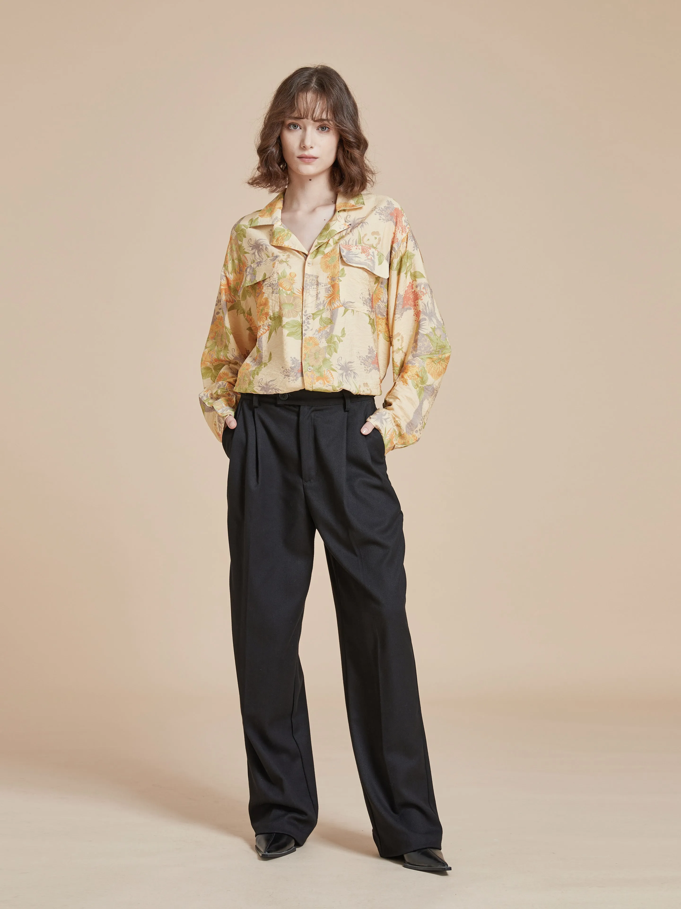 Meraj Vase Pot Long Sleeve Camp Shirt